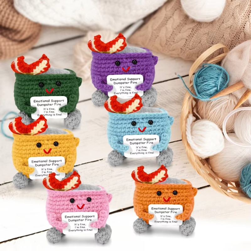 Handmade Crochet Dumpster Fire - Home Textiles Today ulasan dan harga