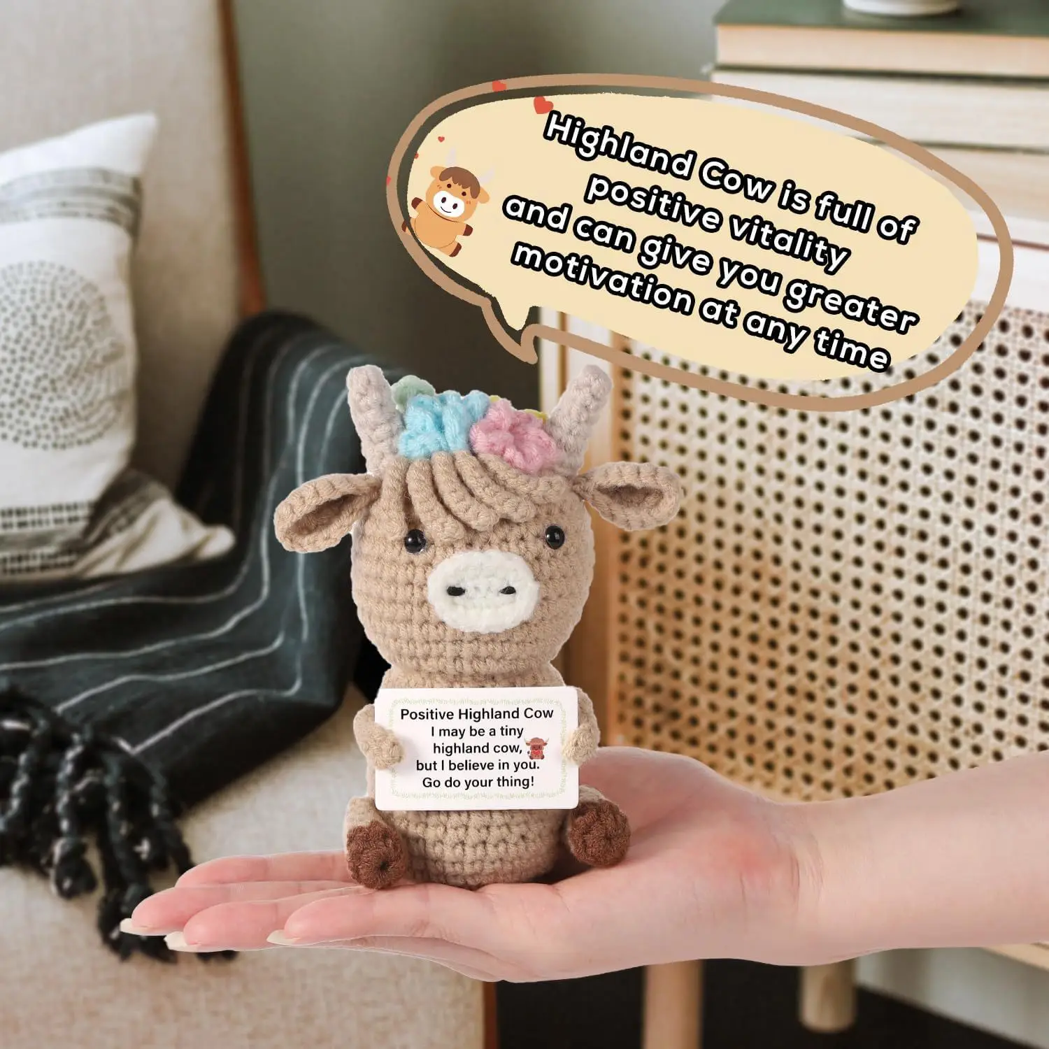 Crochet Emotional Cow Doll Dec - Home Textiles Today ulasan dan harga