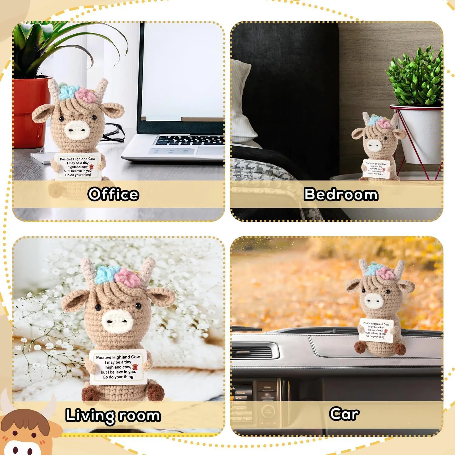 Crochet Emotional Cow Doll Dec - Home Textiles Today ulasan dan harga