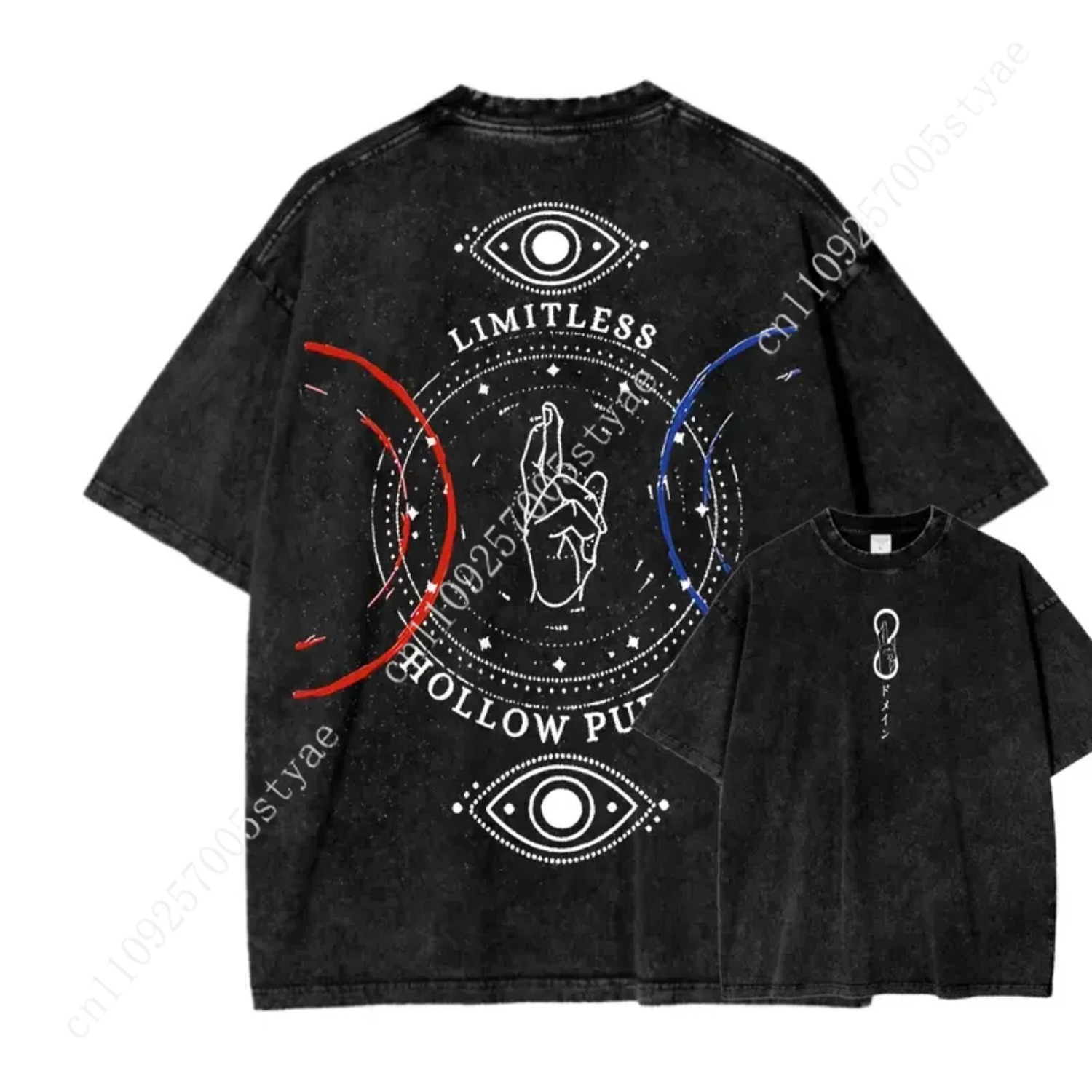 Anime  Gojo Satoru Print T-shi - Quilt Cotton Summer ulasan dan harga