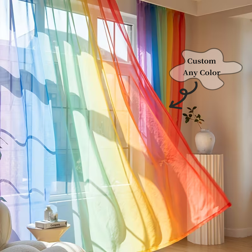 Custom 2D Flat 2pcs Sheer Curt - Home Textiles And Decor ulasan dan harga
