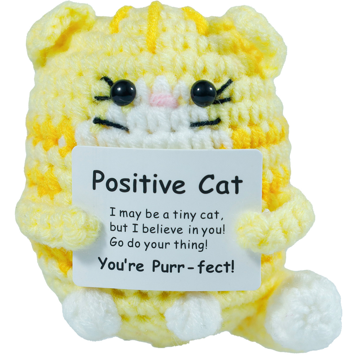 Funny Crochet Positive Cat Dol - Home Textiles Today ulasan dan harga