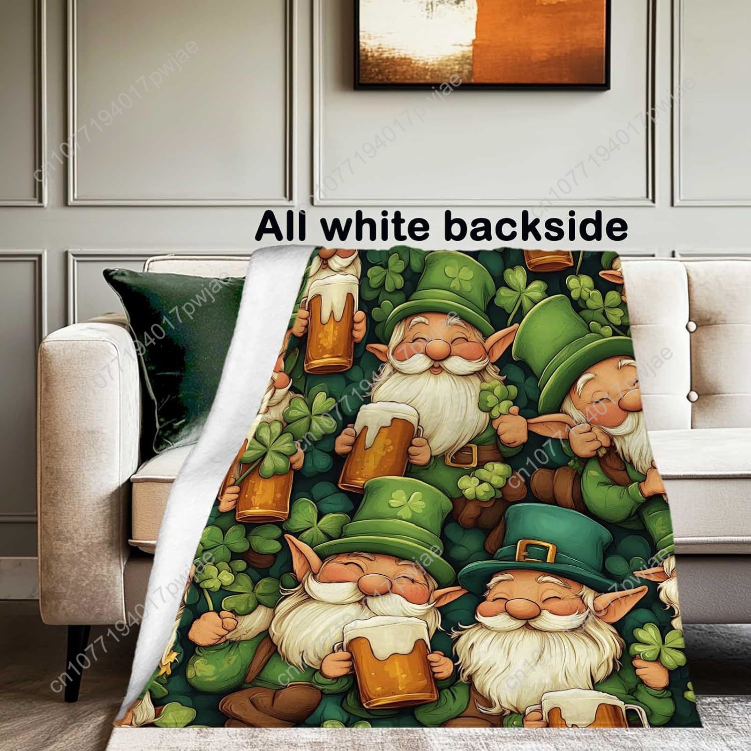 St. Patrick’s Day Gnome Throw  - Home Textiles Today ulasan dan harga