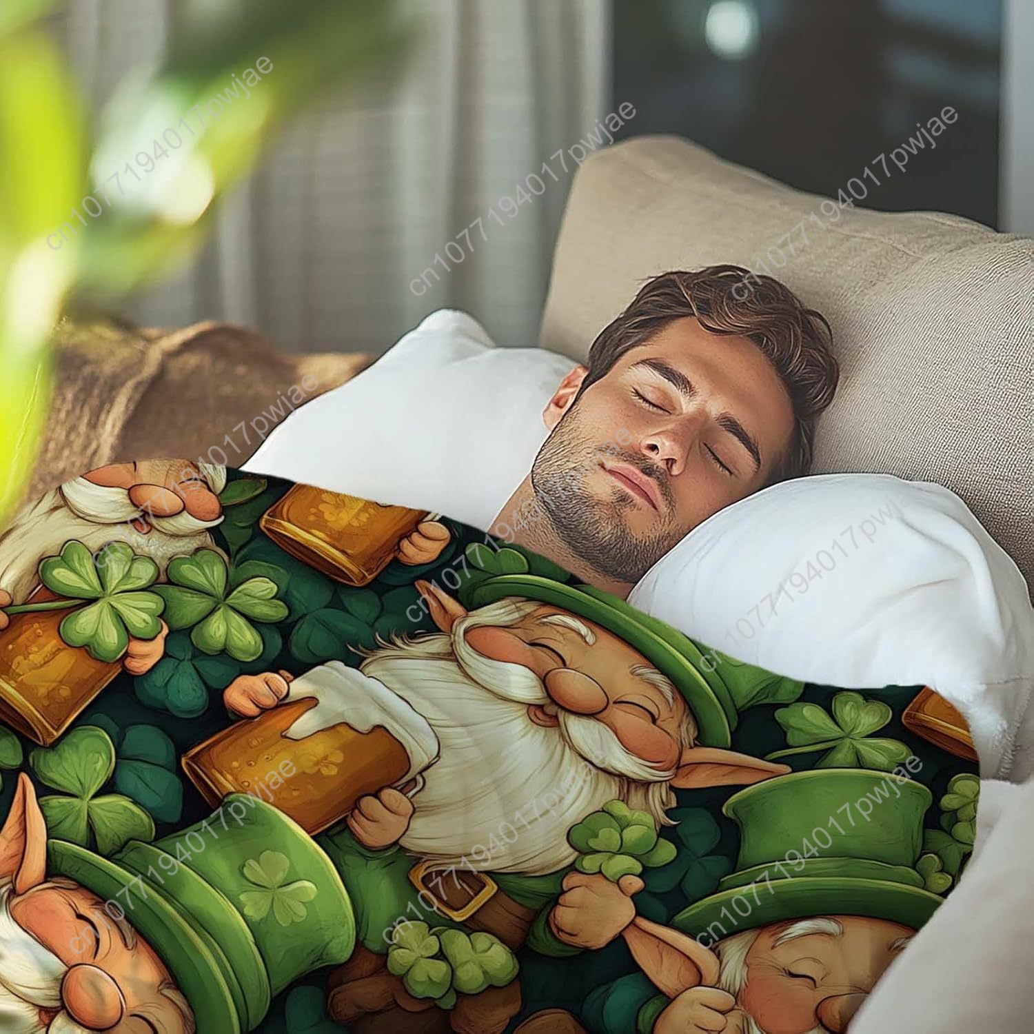 St. Patrick’s Day Gnome Throw  - Home Textiles Today ulasan dan harga