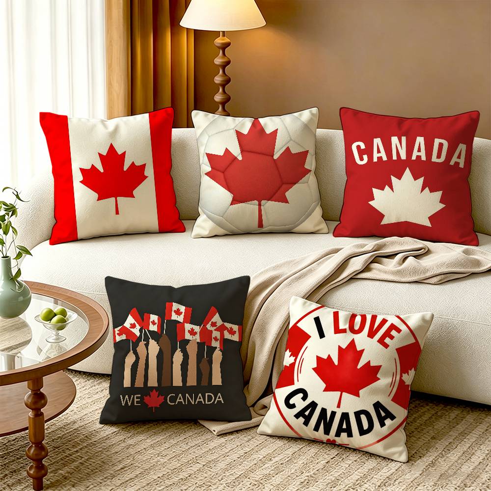C-Canada Flag Cotton Linen Squ - Home Textiles Canada ulasan dan harga