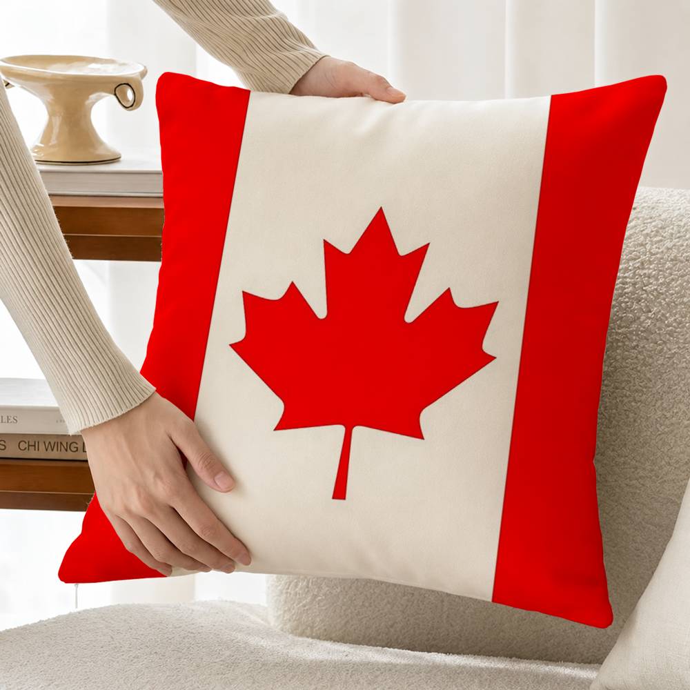 C-Canada Flag Cotton Linen Squ - Home Textiles Canada ulasan dan harga