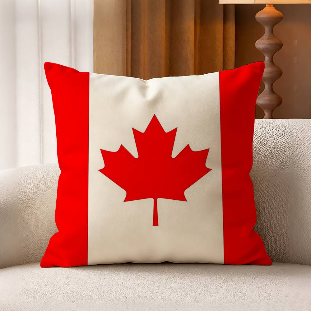 C-Canada Flag Cotton Linen Squ - Home Textiles Canada ulasan dan harga