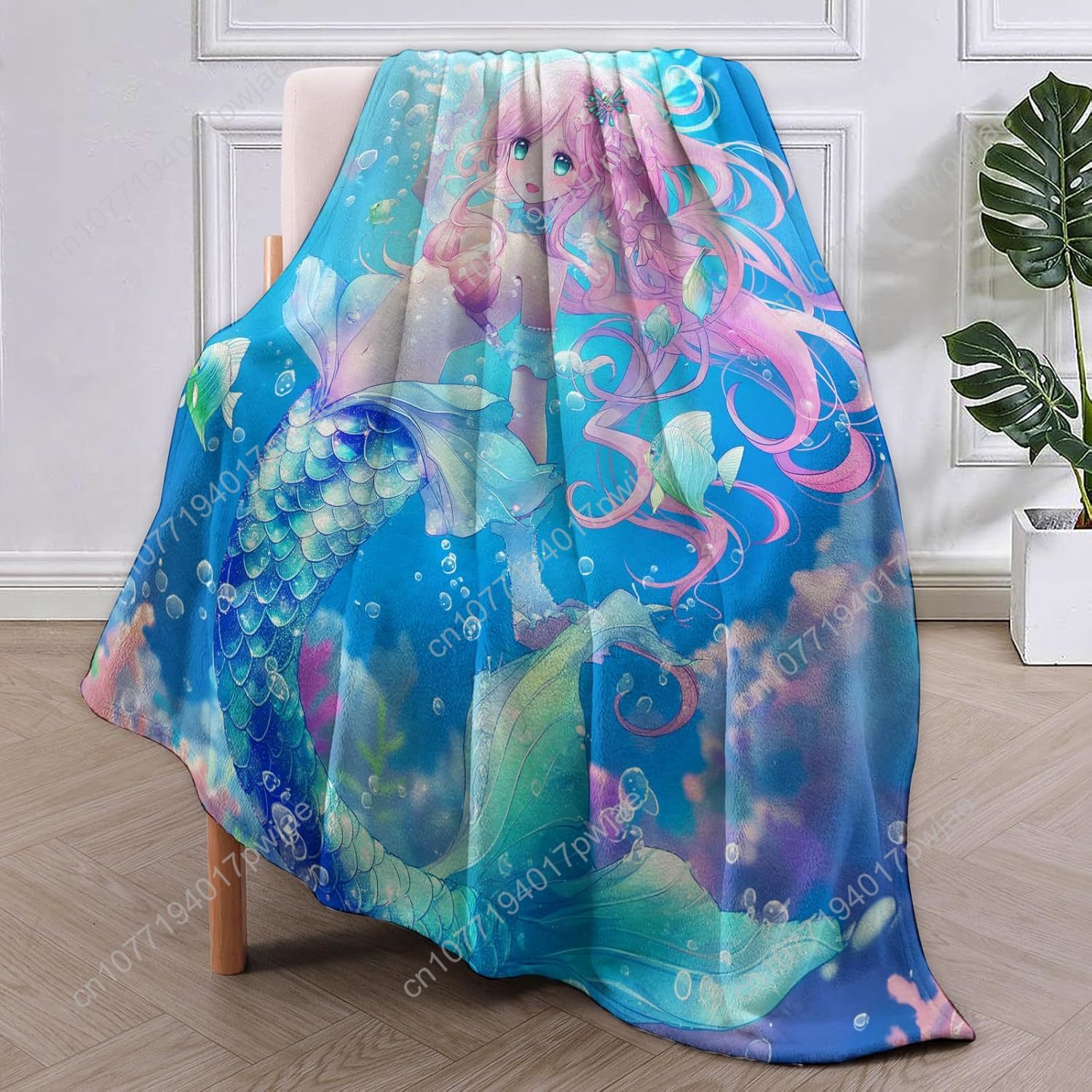 Cute Mermaid Blanket Cartoon F - Home Textiles And Decor ulasan dan harga