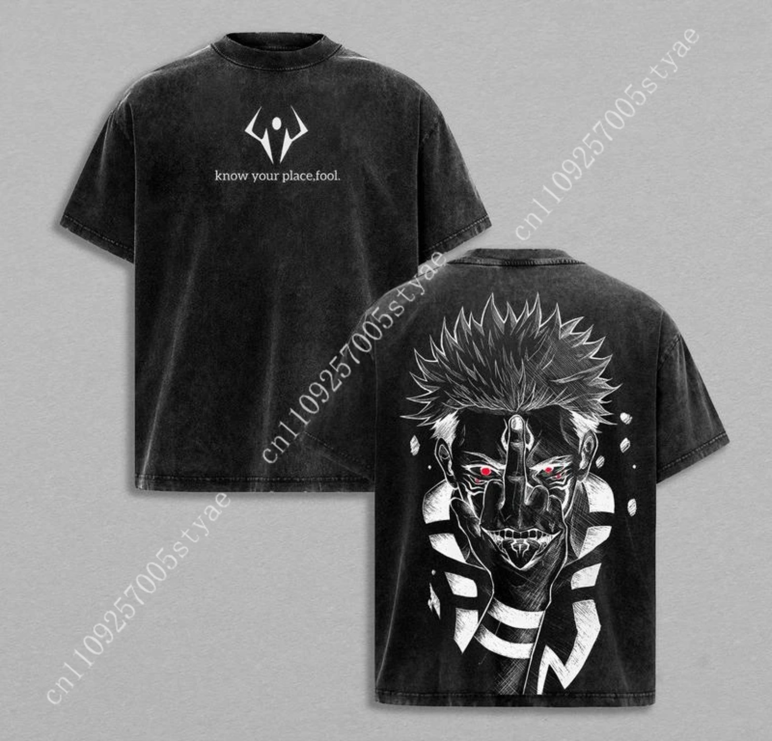 Anime  Ryomen Sukuna Graphic T - Quilt Cotton Summer ulasan dan harga