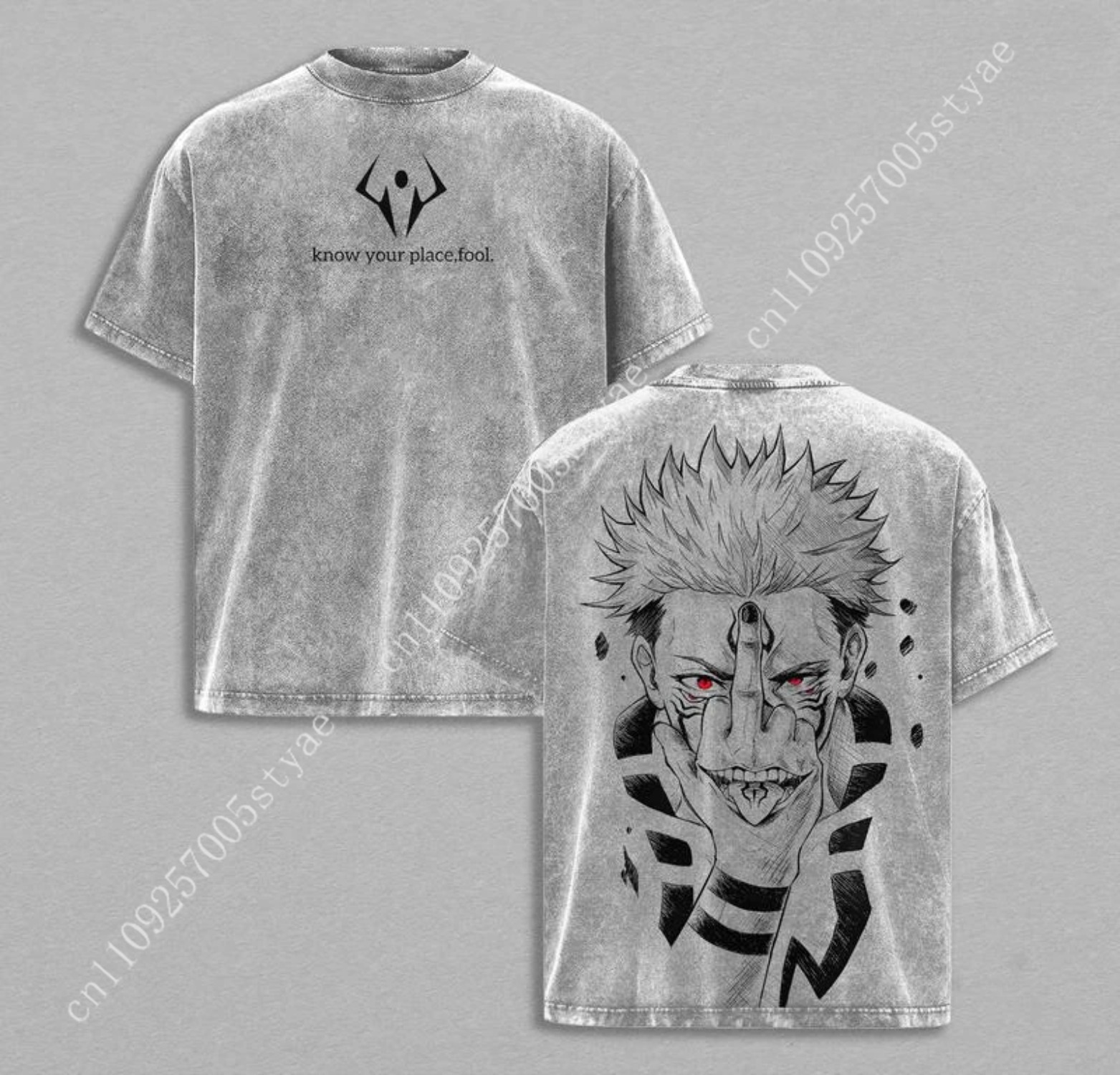 Anime  Ryomen Sukuna Graphic T - Quilt Cotton Summer ulasan dan harga